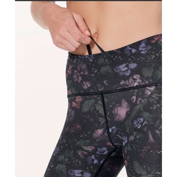 Lululemon 🍋 Train Times Cropped Leggings Frozen Flourish Floral Luxtreme Mesh - Picture 4 of 11